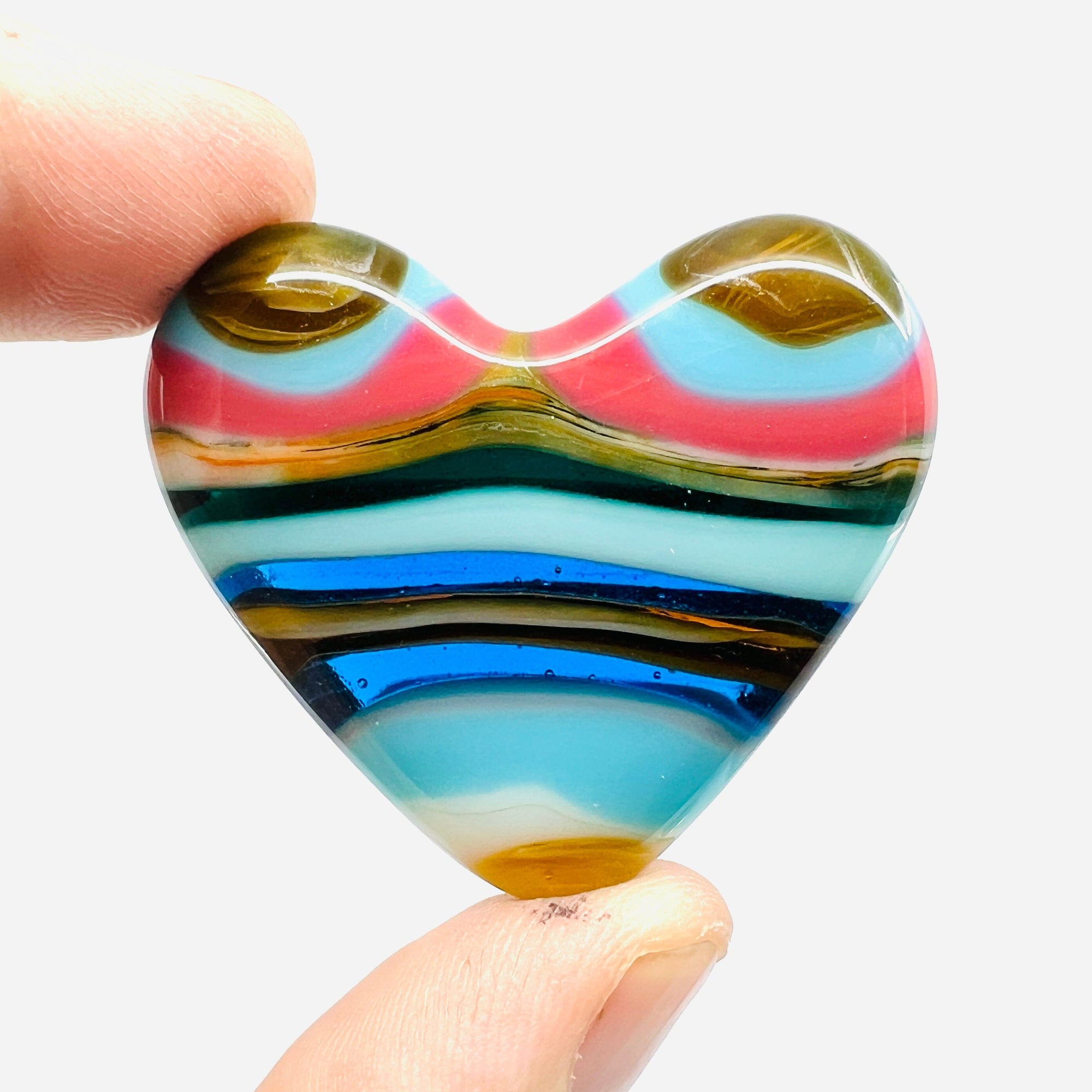Fused Pocket Heart 208 Miniature Glimmer Glass Gifts 