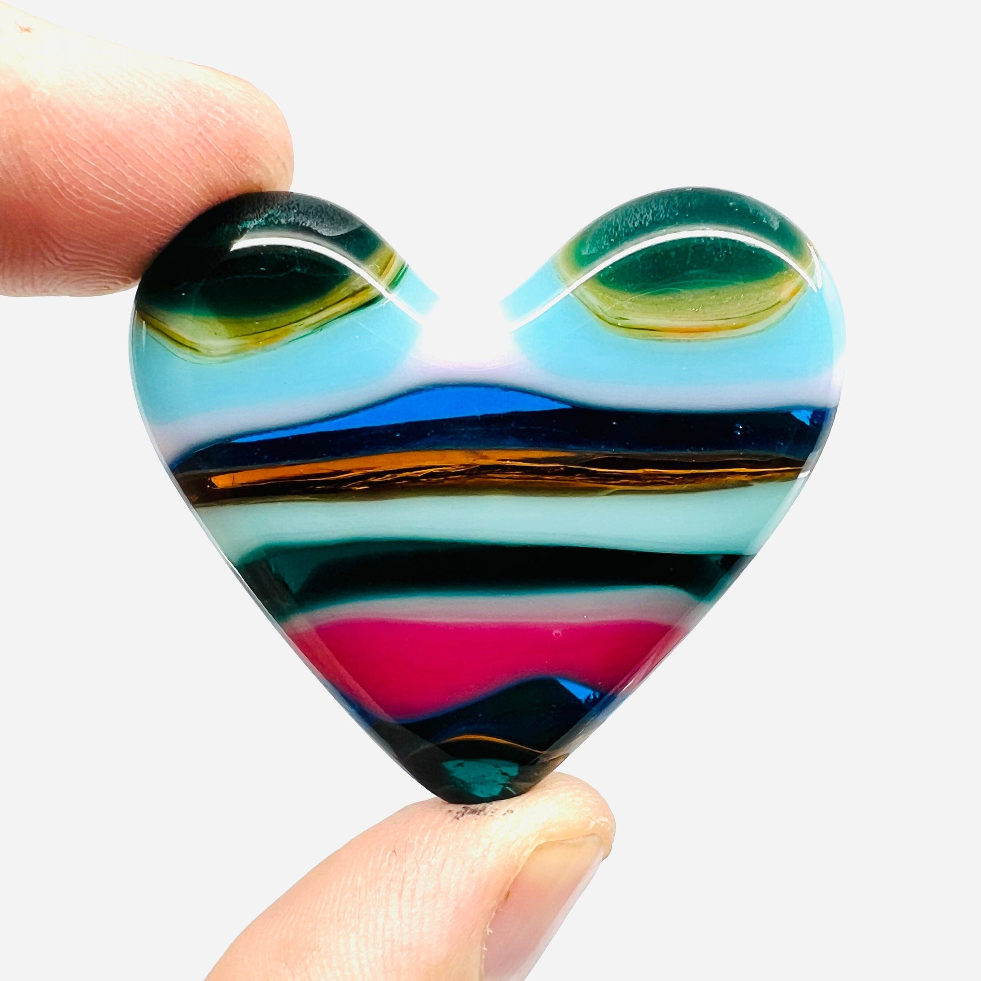 Fused Pocket Heart 205 Miniature Glimmer Glass Gifts 