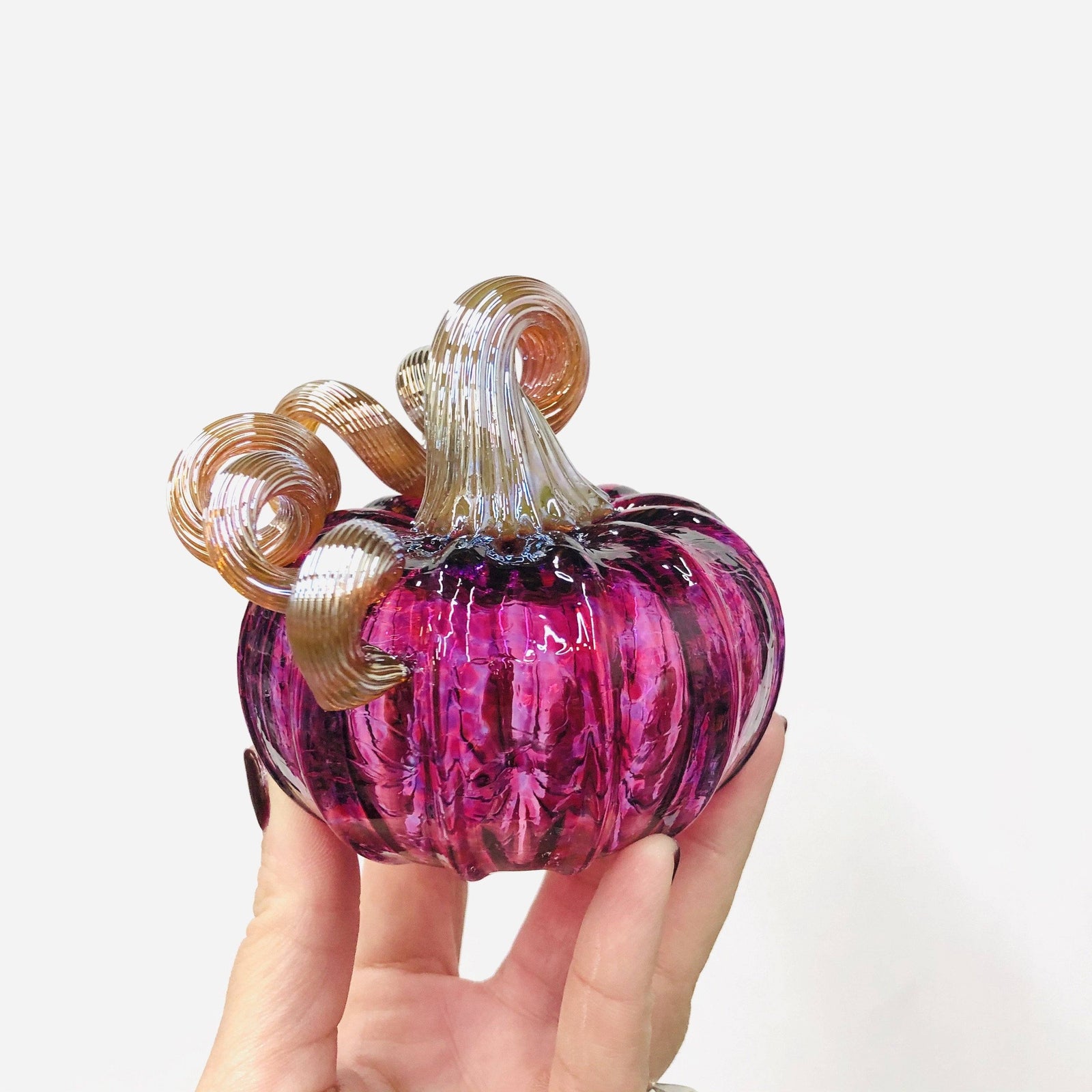 June Birthstone Pumpkin Luke Adams Glass Blowing Studio 