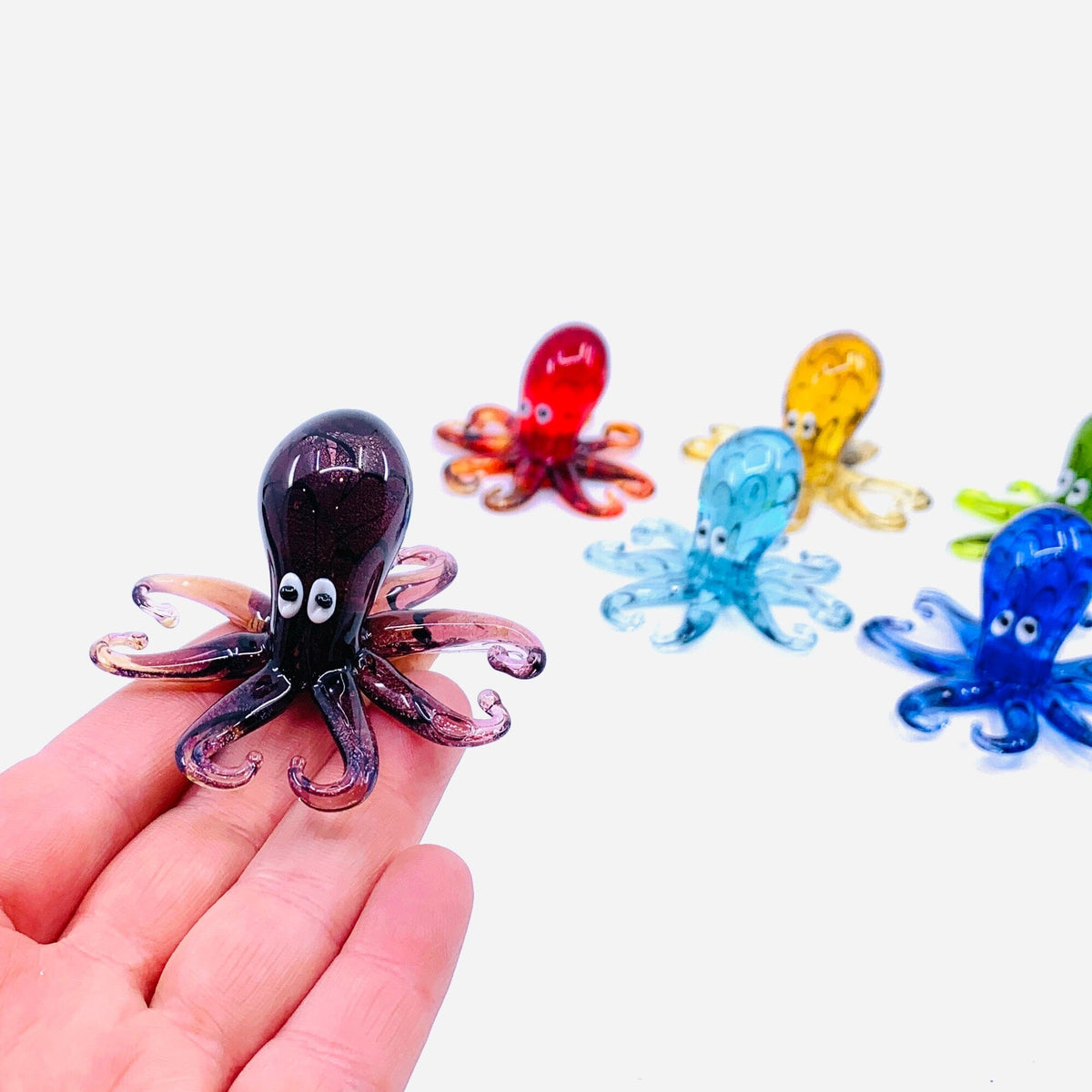 Glass Octopus, Dark Violet Miniature Chesapeake Bay 