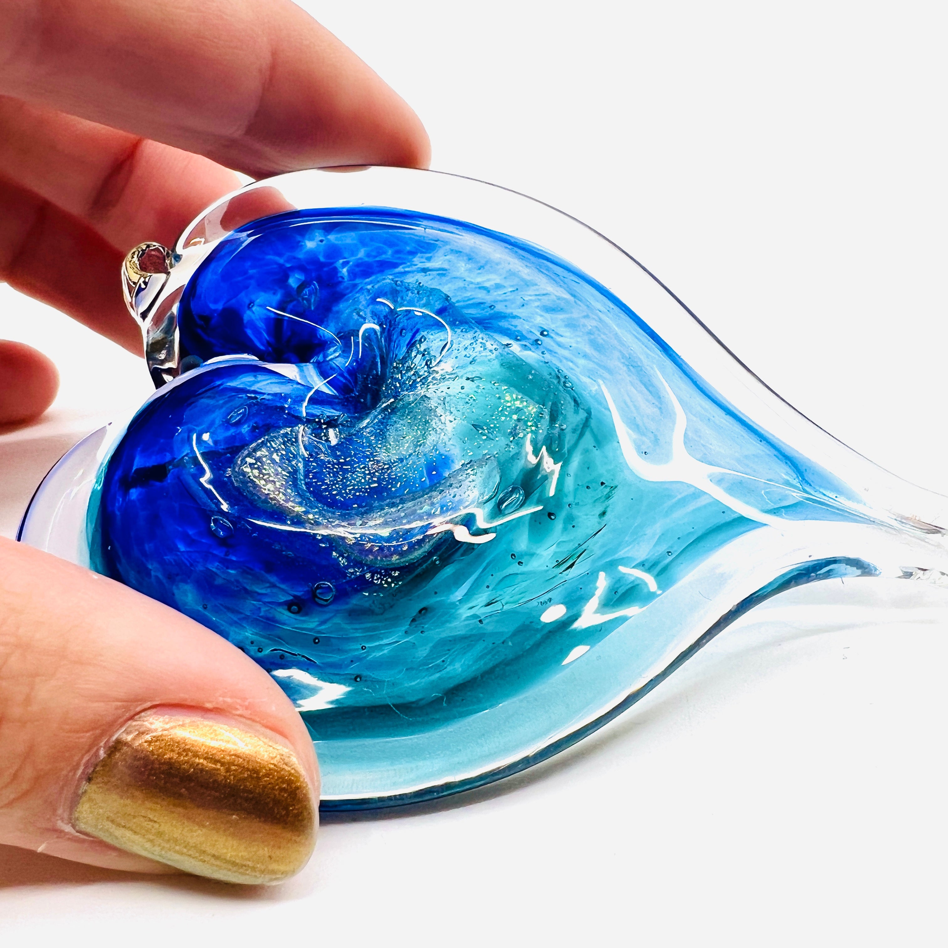 Glass Heart PREMIERE SCREENING グッズ Heart Ornament, Raindrop - Luke Adams Glass Blowing Studio