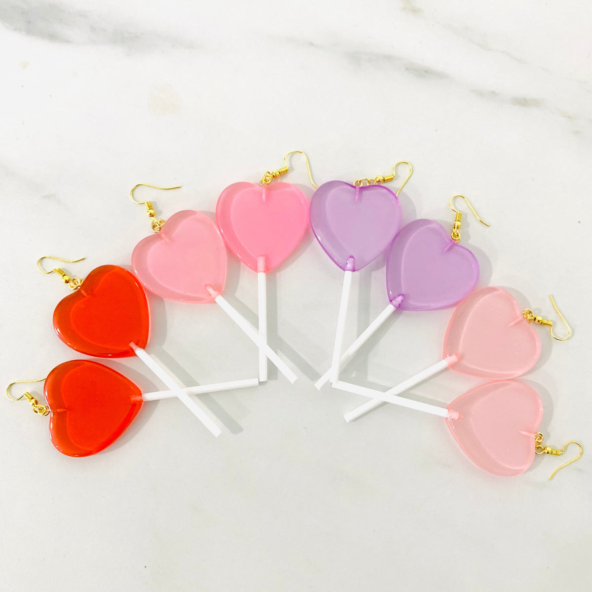 Valentine Lollipop Earrings Jewelry Luke Adams Glass Blowing Studio 