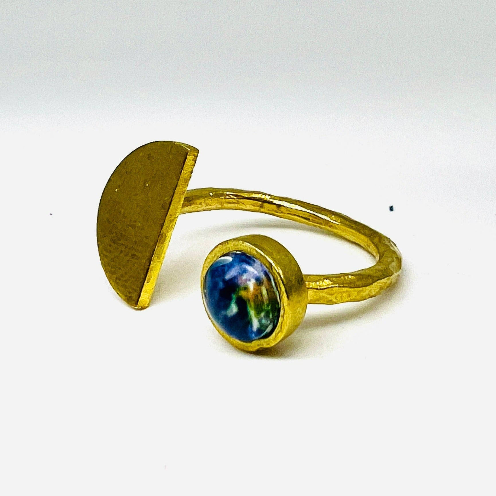 Earthrise Adjustable Ring Jewelry Yugen Handmade 