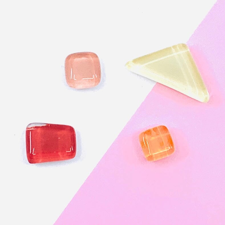 Recycled Glass Magnets Miniature - Pink 