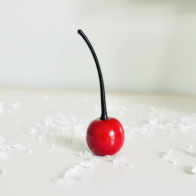 Mini Glass Cherry Luke Adams Glass Blowing Studio 