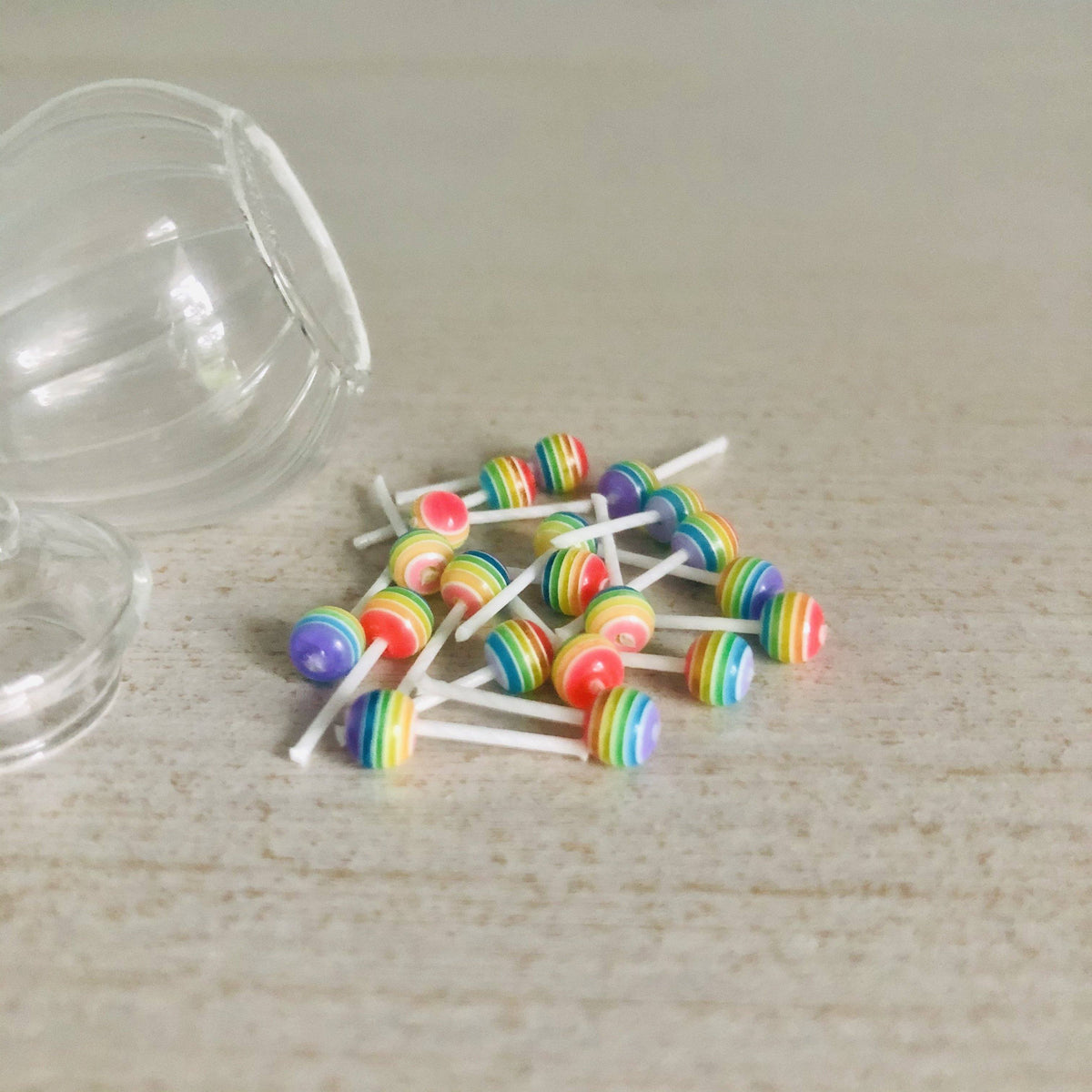 Tiny Glass Biscotti Jar Miniature Luke Adams Glass Blowing Studio Lollipops 