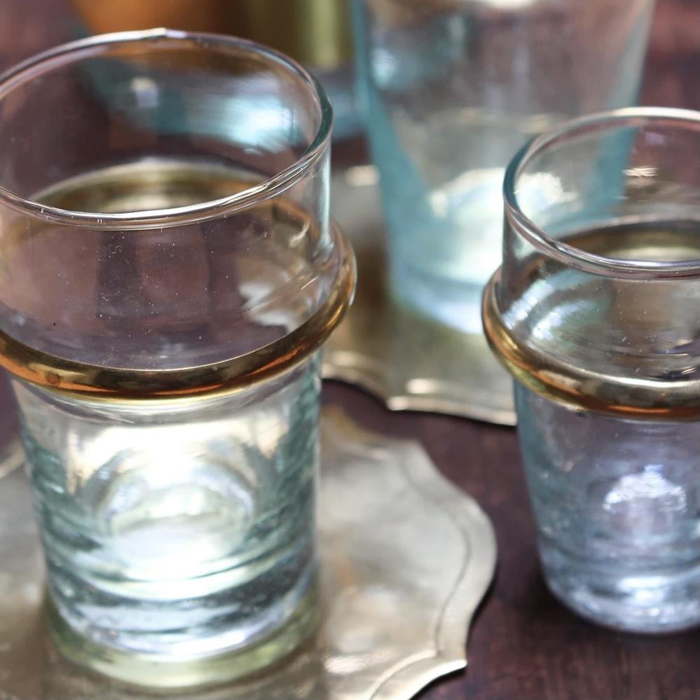 Moroccan Glass, Gold Ring Kiss That Frog 