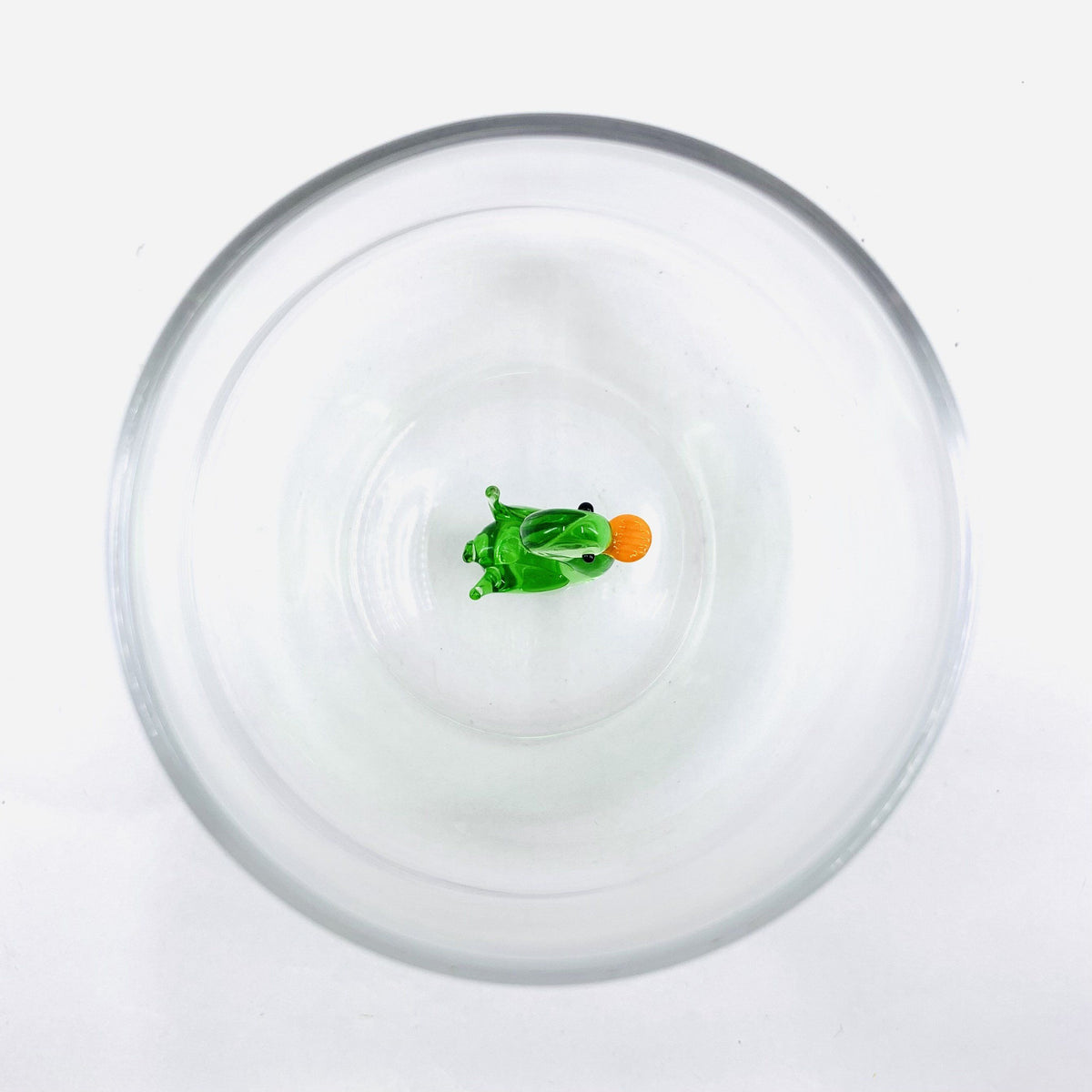 Tiny Animal Wine Glass, Green Ducky Decor MiniZoo 