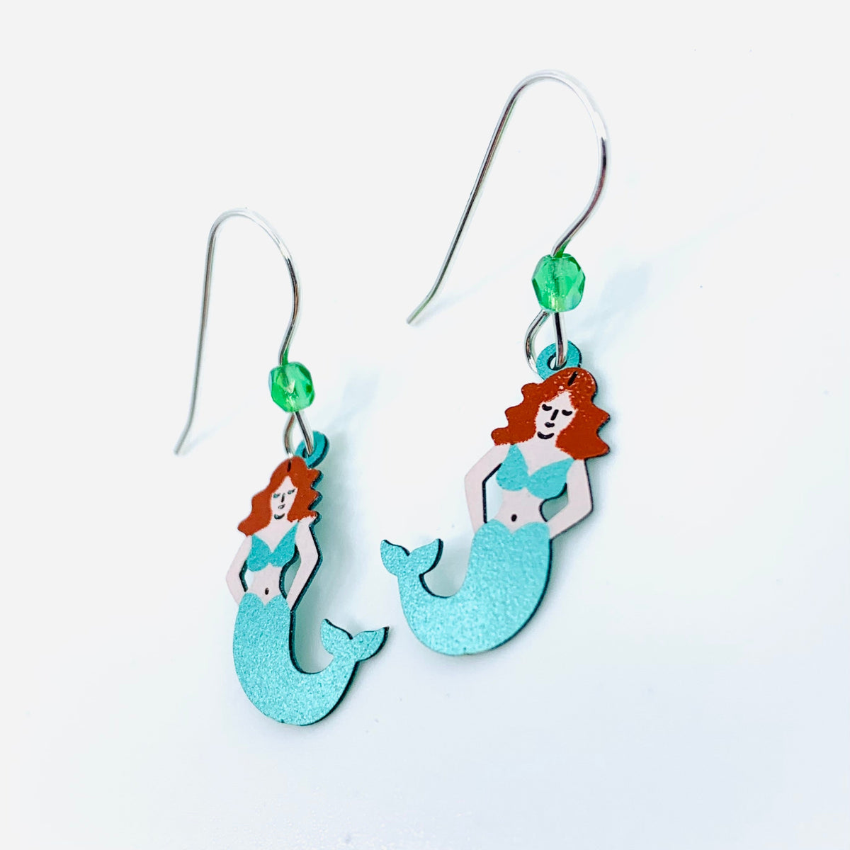 Tiny Whimsical Earrings, Mermaid Sienna Sky 