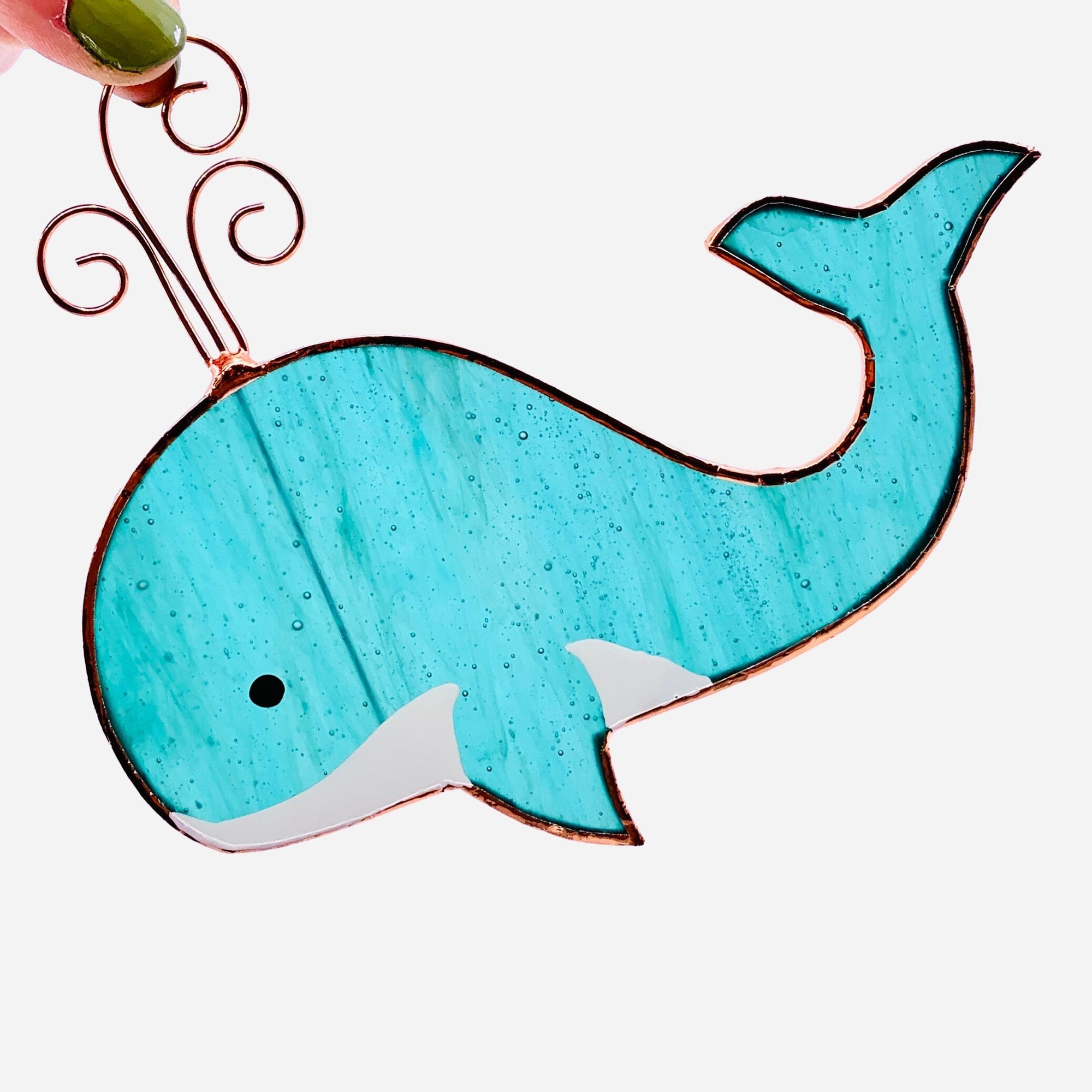Stained Glass Suncatcher, Whimsical Whale Ornament Gift Essentials 