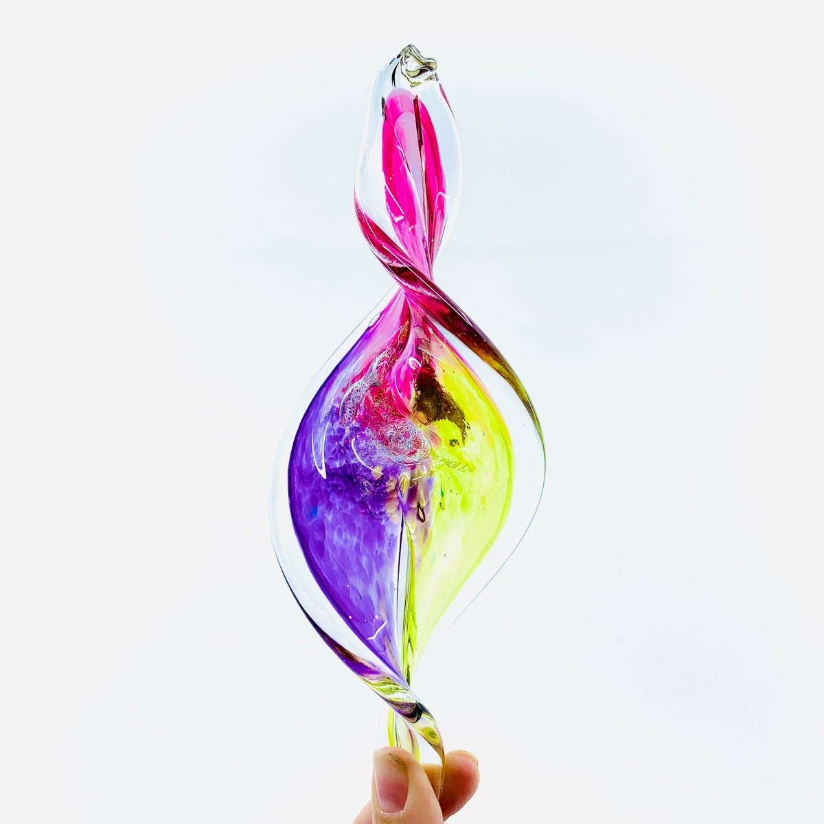 Spiral Ornament, Bloom Suncatcher Luke Adams Glass Blowing Studio Small 