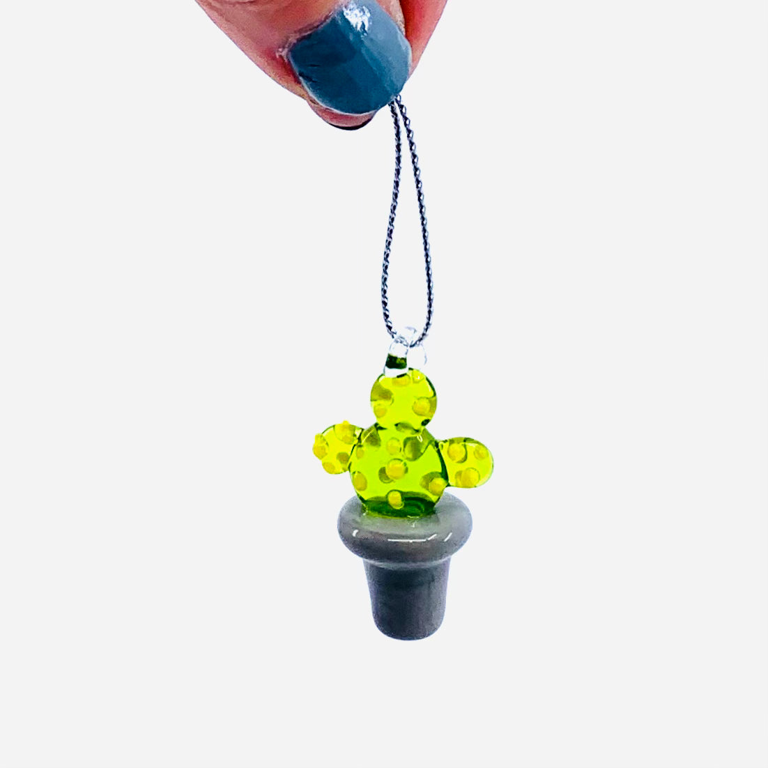 Mini Prickly Pear Cactus Pendant Miniature - 