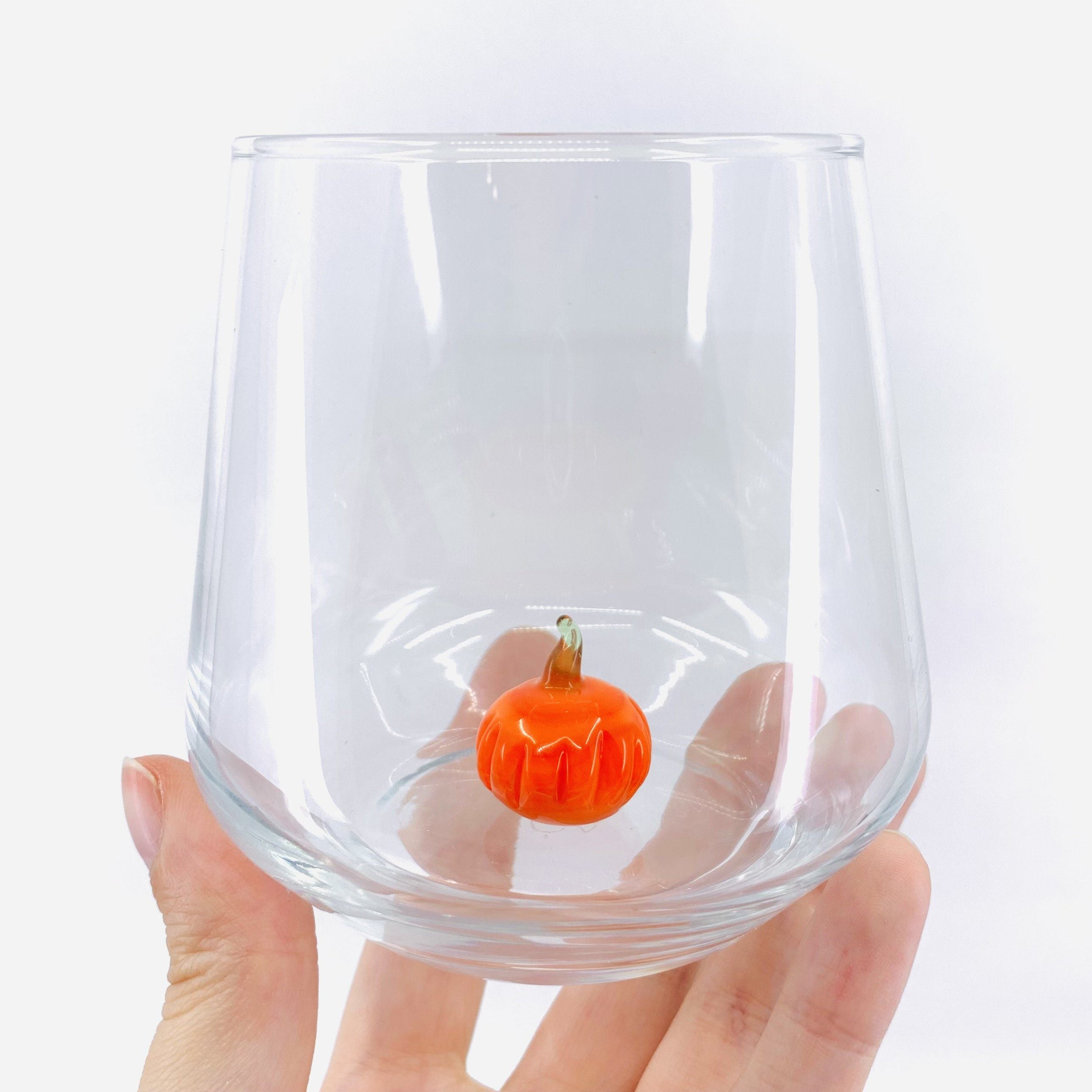 Tiny Figurine Drinking Glass, Pumpkin