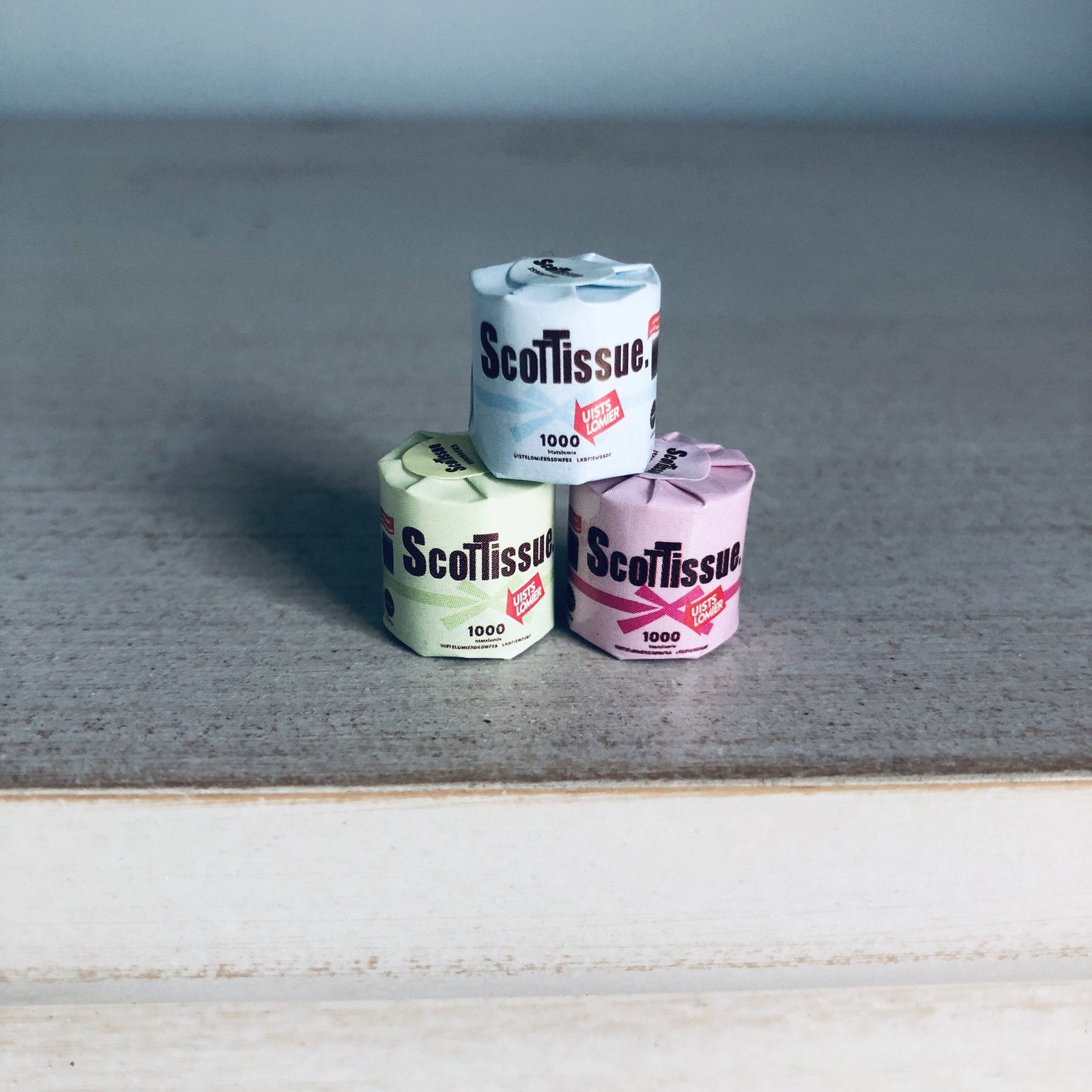 Tiny Toilet Paper 3 pack Luke Adams Glass Blowing Studio 