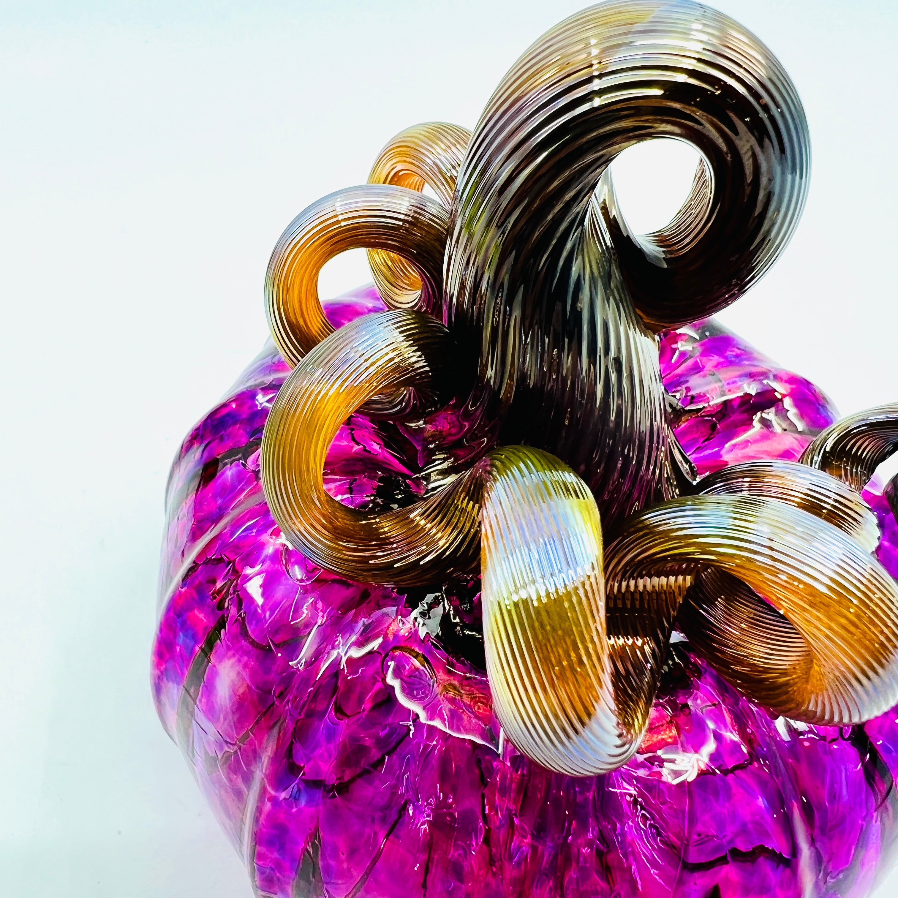 クリスマスハート　アゲイン Mini Pumpkin, Alexandrite - Luke Adams Glass Blowing Studio
