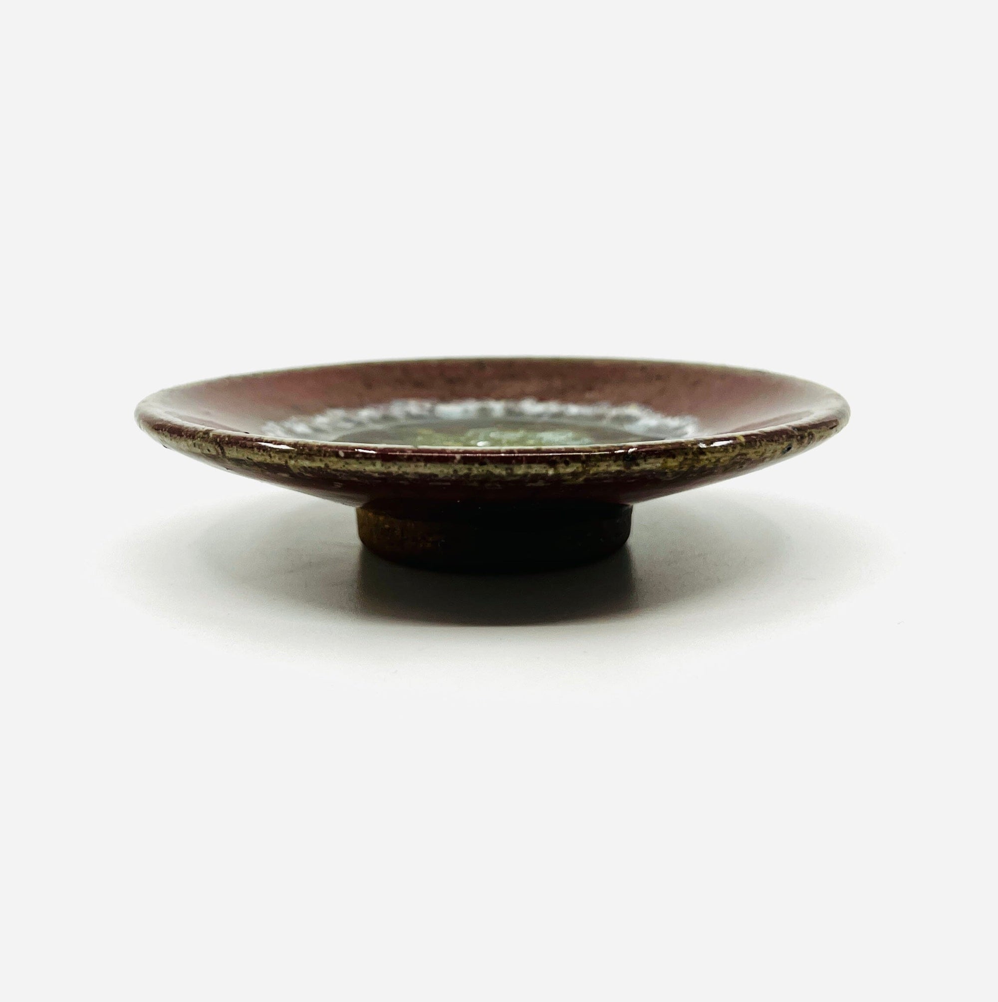 Small Ceramic and Glass Dish, Cinnamon Decor Dock 6 