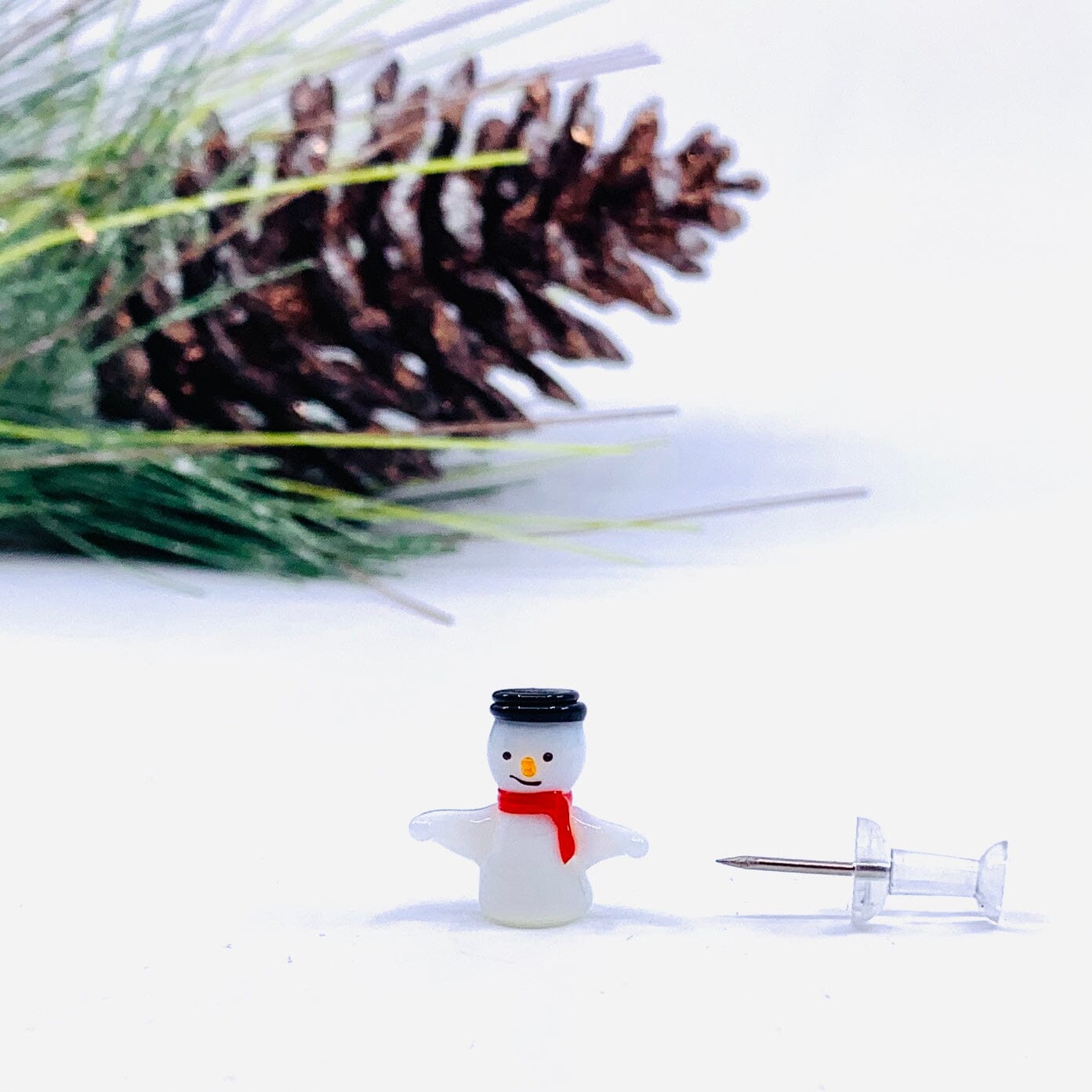 Tiny Christmas Figurine 23 Snowman Hugs Miniature - 