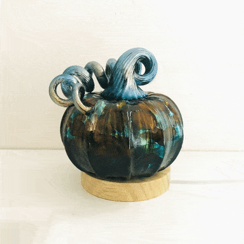 Wooden Lighted Base Luke Adams Glass Blowing Studio 