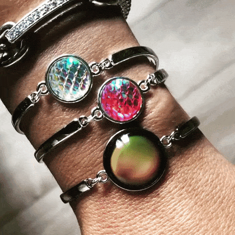 Mood Changing Mermaid Tail Clasp Bracelet Jewelry - 