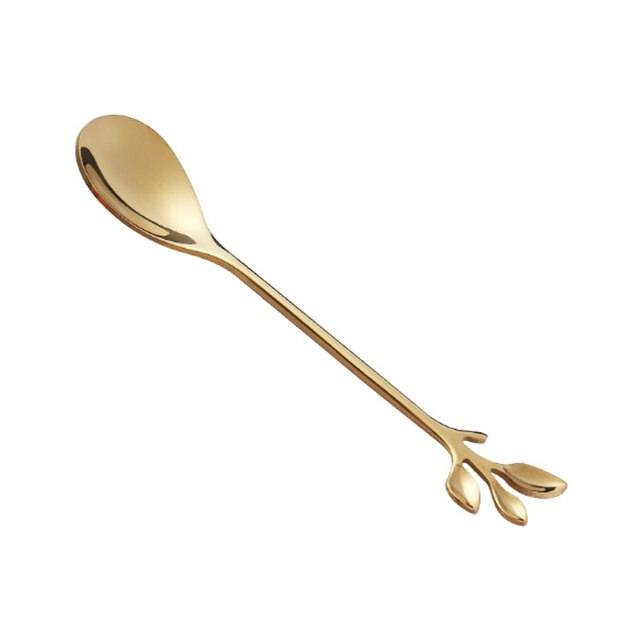 Boho Leaf Stirring Spoon Decor Luke Adams Glass Blowing Studio 
