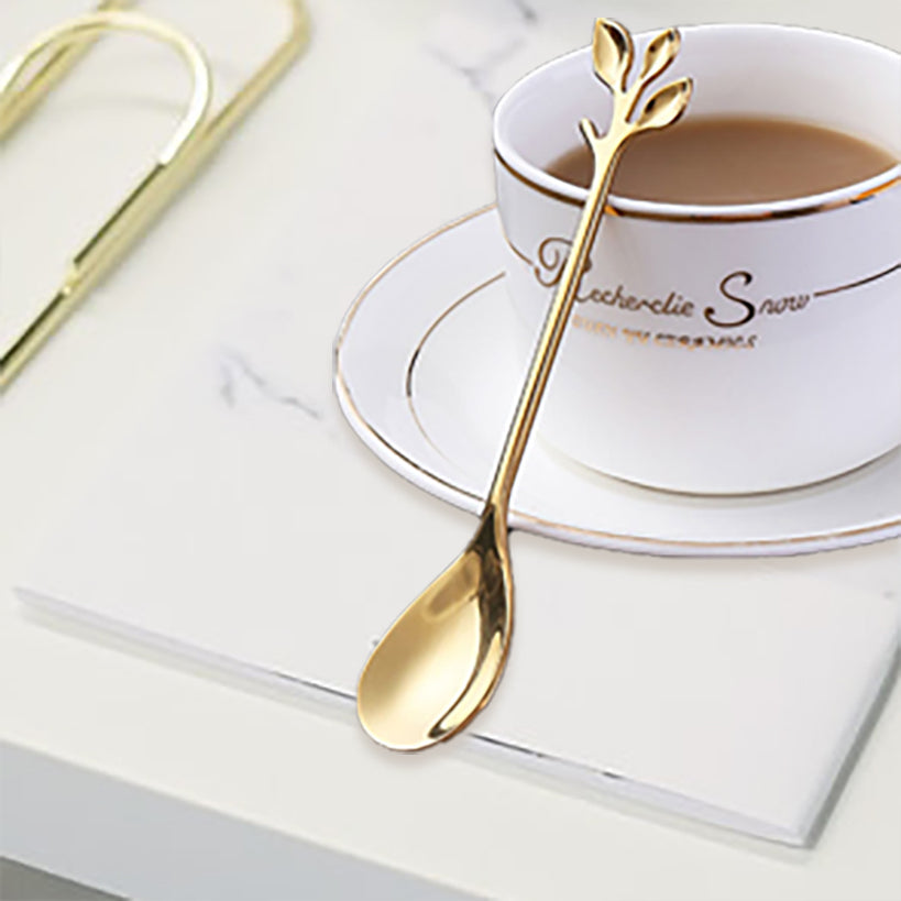 Boho Leaf Stirring Spoon Decor Luke Adams Glass Blowing Studio 