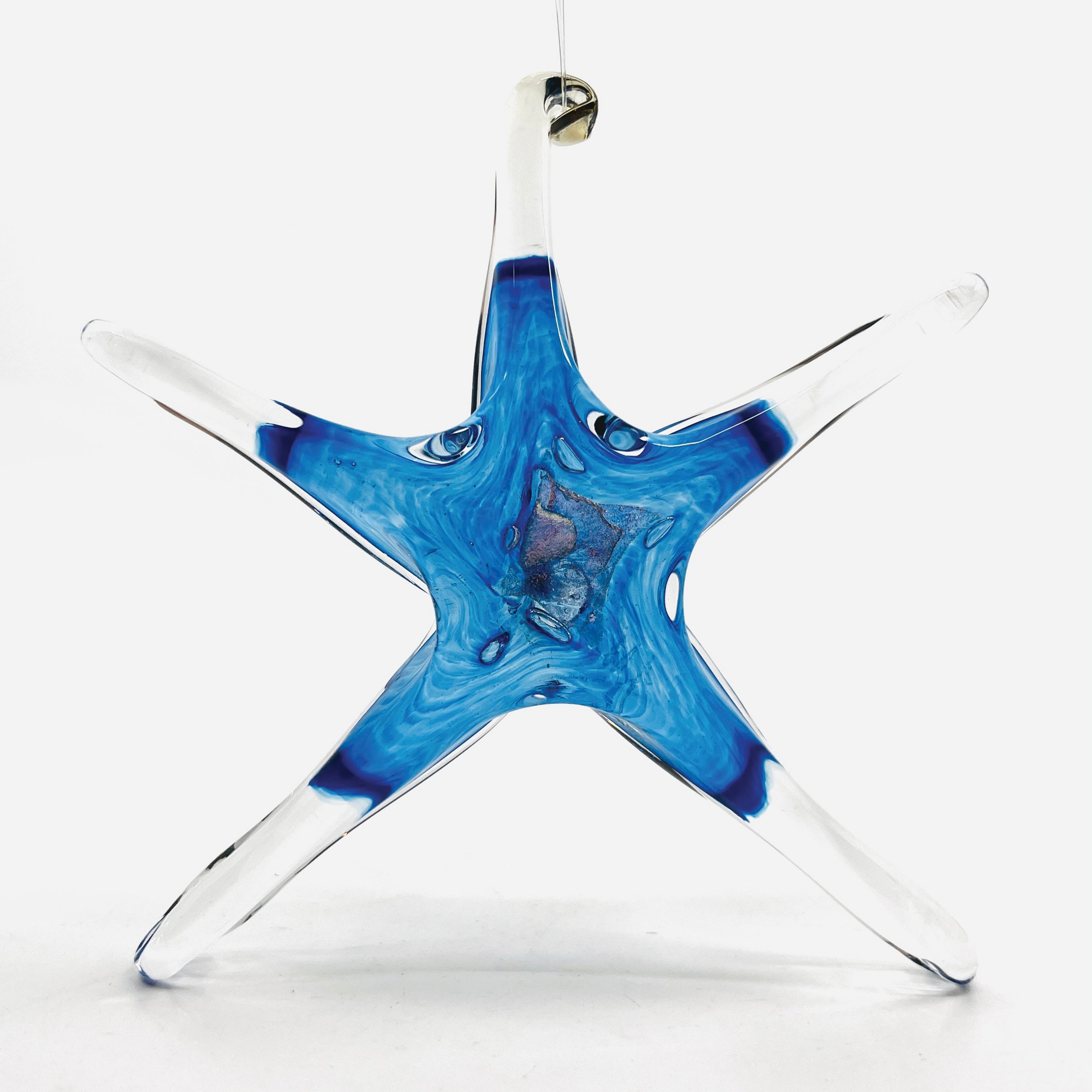 Star Ornament, Tanzanite - Luke Adams Glass Blowing Studio