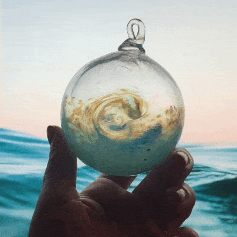 Mini Wave Ornaments Luke Adams Glass Blowing Studio 