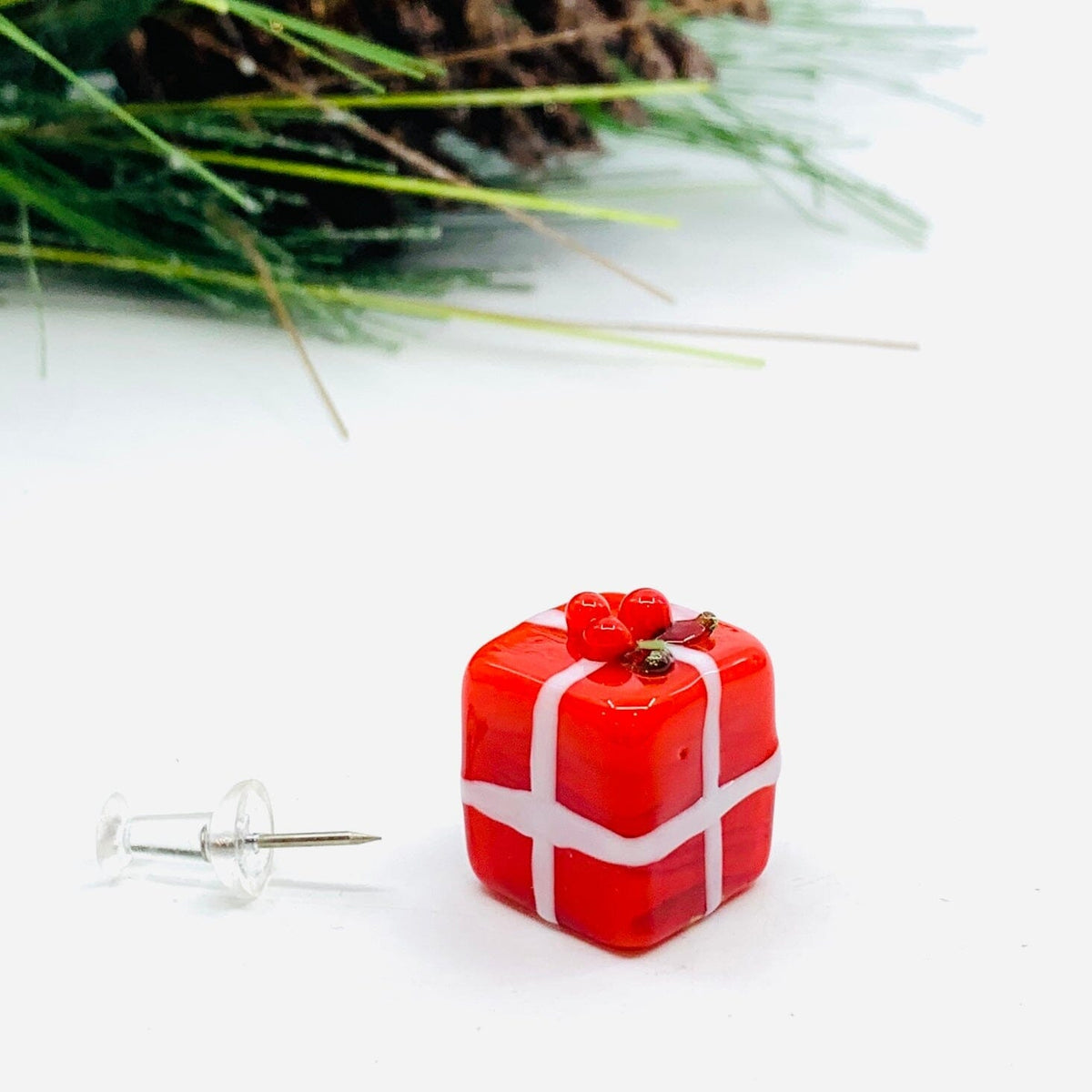 Tiny Christmas Figurine 25 Present Miniature - 